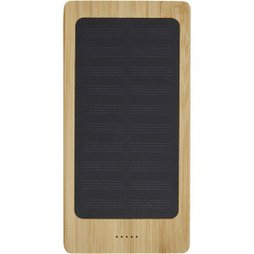 EgotierPro 124257 - Powerbank solar de 8000mAh em bambu "Alata"