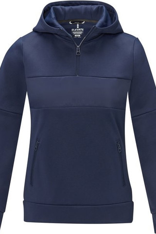 Elevate Life 39473 - Sayan sweater med halv lynlås og hætte til kvinder