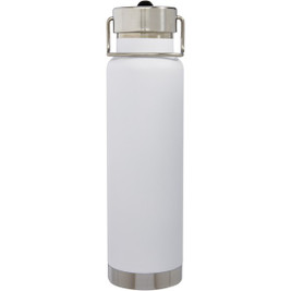 EgotierPro 100732 - Thor 750 ml Kupfer-Vakuum Sportflasche mit Trinkhalm