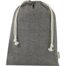 EgotierPro 120672 - Große GRS Recycelte Baumwoll-Geschenktasche 4L