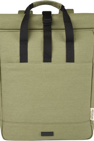 Joey 15” GRS recycled canvas rolltop laptop backpack 15L - EgotierPro 120678