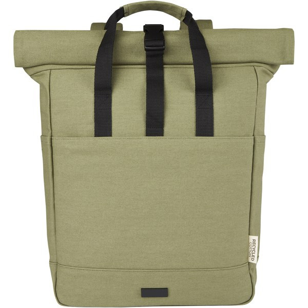 Joey 15 inch GRS gerecyclede canvas rolltop laptoprugzak 15 l - EgotierPro 120678