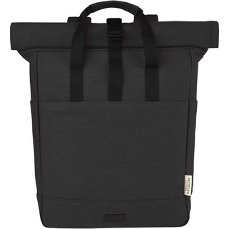 Joey 15” GRS recycled canvas rolltop laptop backpack 15L - EgotierPro 120678