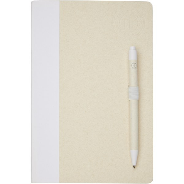 Eco-Friendly Recycled Milk Carton Notebook & Pen Set - EgotierPro 107811