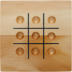 EgotierPro 104564 - Strobus Tic-Tac-Toe Spiel aus Holz