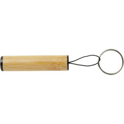EgotierPro 104567 - Cane bamboo key ring with light