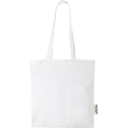 EgotierPro 120695 - Tote bag in cotone riciclato GRS da 140 g/m2 Madras - 7L