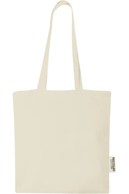 Madras 140 g/m2 GRS recycled cotton tote bag 7L - EgotierPro 120695