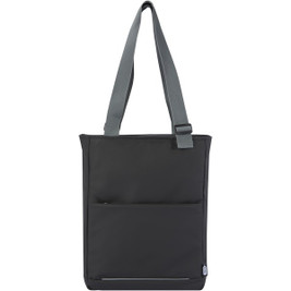 EgotierPro 130038 - Aqua 14" GRS recycled water resistant laptop tote bag 14L