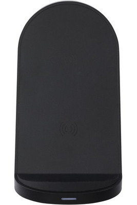 Loop 15W dual coil RCS recycled plastic wireless charging stand - EgotierPro 124340