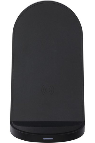 Loop 15W dual coil RCS recycled plastic wireless charging stand - EgotierPro 124340