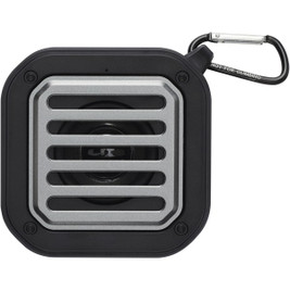 EgotierPro 124347 - EcoBoost Solar Bluetooth Speaker with Flashlight & Carabiner
