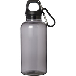 EgotierPro 100778 - Eco-Friendly 400ml Recycled Plastic Water Bottle with Carabiner
