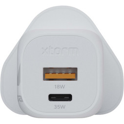 Xtorm 124408 - Xtorm XEC035 GaN² Ultra 35 W Wandladegerät mit UK-Stecker
