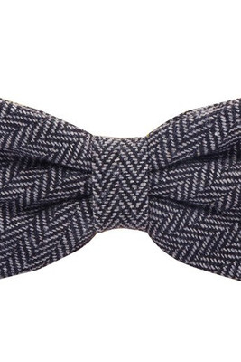 KARLOWSKY KYAK9 - Stylish urban bow tie with herringbone pattern