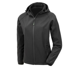 RESULT RS911F - RECYCLED 3-LAYER PRINTABLE HOODED SOFTSHELL