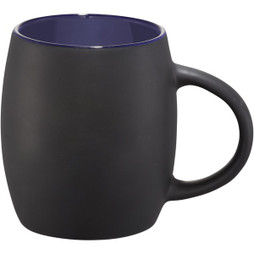 EgotierPro 100466 - Hearth 400 ml ceramic mug with wooden coaster