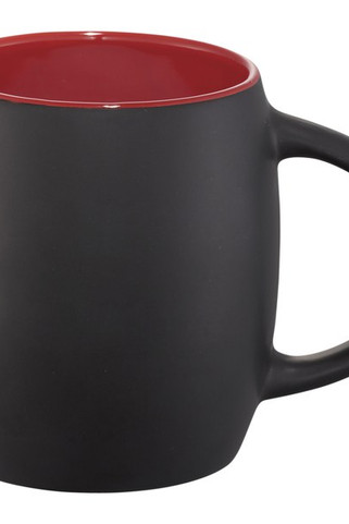 Hearth 400 ml ceramic mug with wooden coaster - EgotierPro 100466