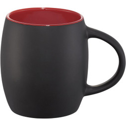 EgotierPro 100466 - Hearth 400 ml ceramic mug with wooden coaster