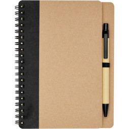 EgotierPro 106268 - Bloco de notas de papel reciclado com caneta "Priestly"