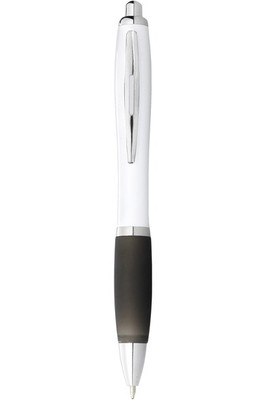 Nash ballpoint pen with white barrel and coloured grip (black ink) - EgotierPro 106371