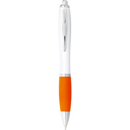 EgotierPro 106371 - Nash ballpoint pen with white barrel and coloured grip