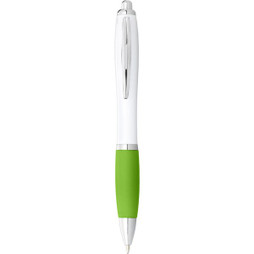 EgotierPro 106371 - Nash ballpoint pen with white barrel and coloured grip