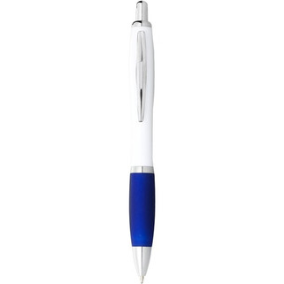 Nash ballpoint pen white barrel and coloured grip (blue ink) - EgotierPro 106900