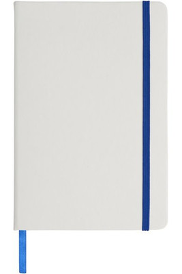 Spectrum A5 white notebook with coloured strap - EgotierPro 107135
