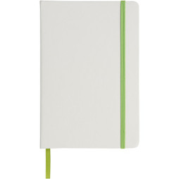 EgotierPro 107135 - Blocco note bianco formato A5 con elastico colorato Spectrum