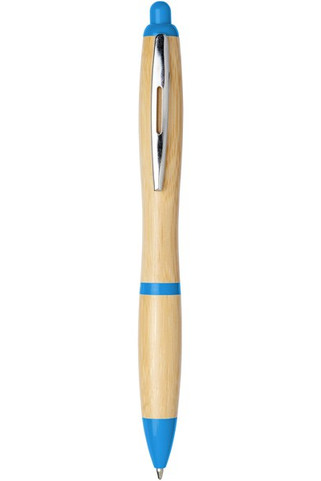 Stylo bille en bambou Nash (encre bleue) - EgotierPro 107378