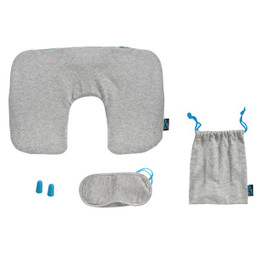 EgotierPro 119847 - Comfortabele Reisset Met Blauw Accent