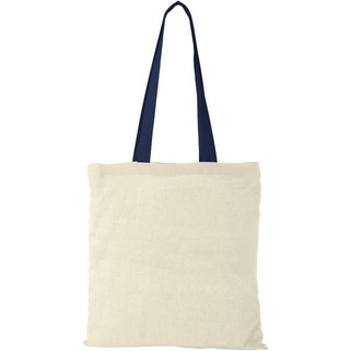 Nevada 100 g/m² cotton tote bag coloured handles 7L - EgotierPro 120131