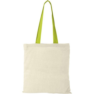 Nevada 100 g/m² cotton tote bag coloured handles 7L - EgotierPro 120131