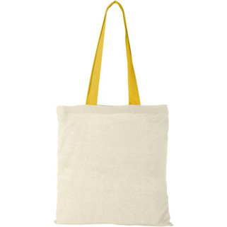 Nevada 100 g/m² cotton tote bag coloured handles 7L - EgotierPro 120131