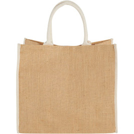 Harry coloured edge jute tote bag 25L - EgotierPro 120182