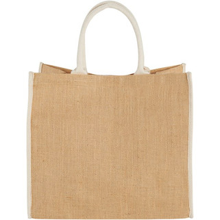 Harry coloured edge jute tote bag 25L - EgotierPro 120182