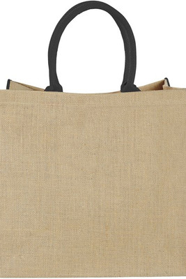 Harry coloured edge jute tote bag 25L - EgotierPro 120182