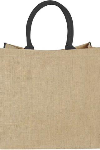 Harry coloured edge jute tote bag 25L - EgotierPro 120182