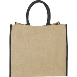 Harry coloured edge jute tote bag 25L - EgotierPro 120182