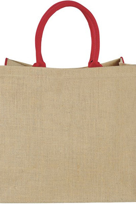 Harry coloured edge jute tote bag 25L - EgotierPro 120182