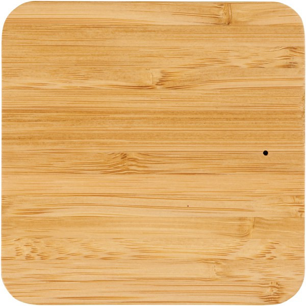 Leaf 5W bamboo and fabric wireless charging pad - EgotierPro 124118