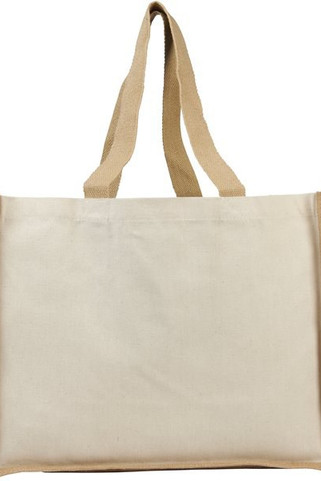 Varai 320 g/m² canvas and jute shopping tote bag 23L - EgotierPro 210701