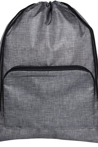 Sac pliable 7 L recyclé avec cordon de serrage Ash - EgotierPro 120646