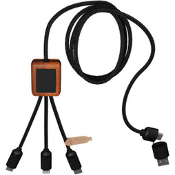 SCX.design 2PX072 - Câble de Charge Écologique 5-en-1 avec Logo Lumineux