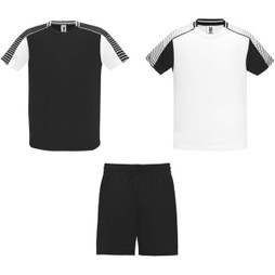 Roly R0525 - JUVE Conjunto Esportivo Unissex com 2 Camisetas e Shorts