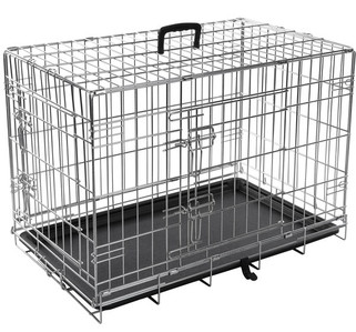 Flamingo f-1030063 - Foldable Metal Dog Crate with Easy Clean Tray