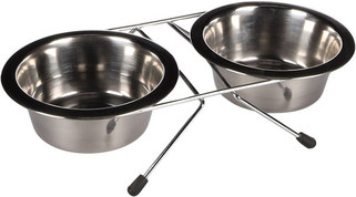 Flamingo f-1030085 - Gamelle pour la nourriture et leau Duo dinner support