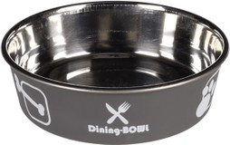 Flamingo f-1030950 - Gamelle pour la nourriture et leau Rond Anthracite & Argent