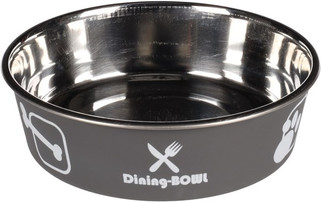 Flamingo f-1030950 - Gamelle pour la nourriture et leau Rond Anthracite & Argent